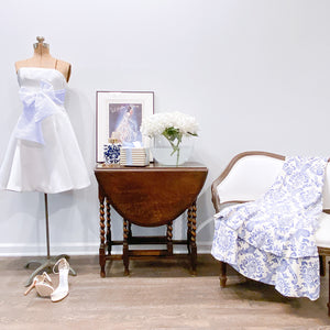 Simple short white wedding rehearsal dress and bridal shower dress ideas with something blue