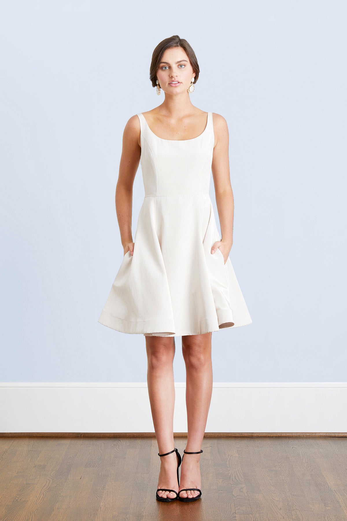 cocktail dresses for wedding rehearsal dinner Jane Summers Isabella Backless Short White and Dress 2 / White with Blush Pink Ribbon , female , adult A modern short wedding reception dress and chic off shoulder cocktail dress is perfect to wear as a simple city hall wedding dress or rehearsal dinner dress The Best Rehearsal Dinner Dresses