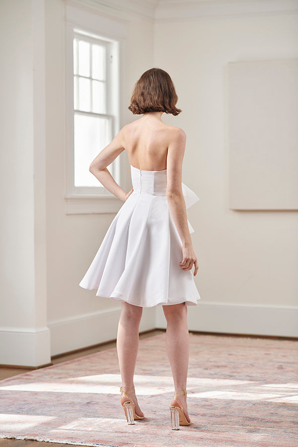 Jane Summers Jacqueline Strapless Little White Rehearsal and Casual Wedding Dress 8 / White , female , adult Jane Summers Jacqueline Strapless Little White Rehearsal and Casual Wedding Dress 8 / White , female , adult