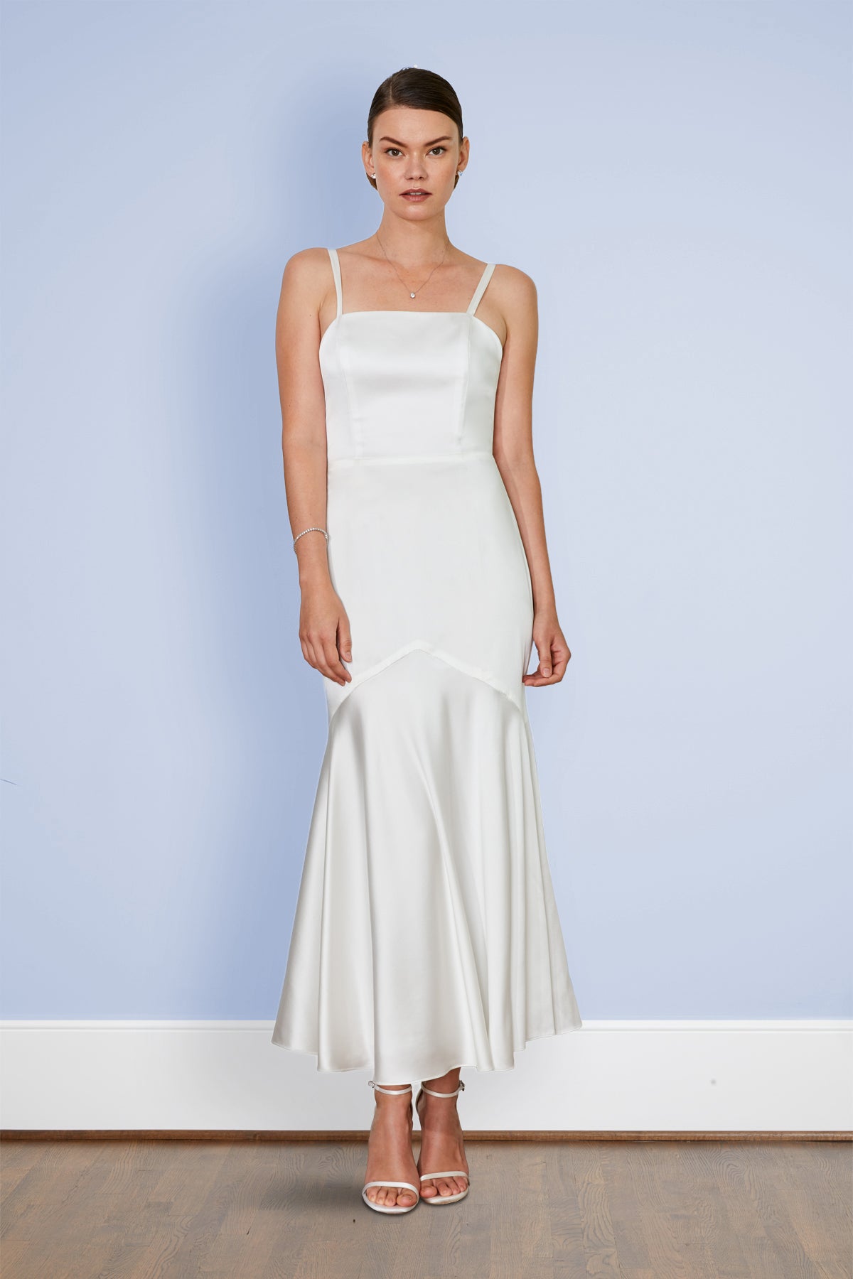 Jane Summers Keats Off White Tea Length Wedding Reception and Bridal Party Dress 2 / Off White , female , adult