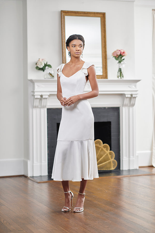 CHIC & STYLISH SHORT WHITE WEDDING RECEPTION & FIRST DANCE DRESSES ...